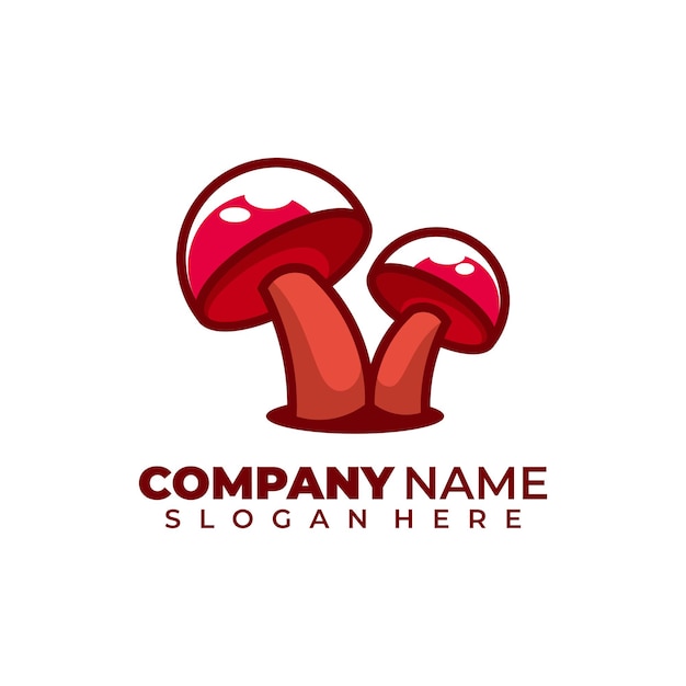 Mushroom mascot logo