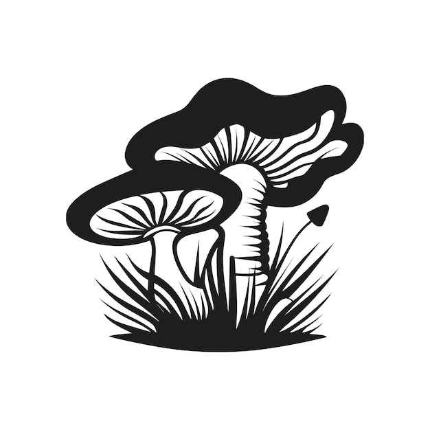 mushroom vector silhouette