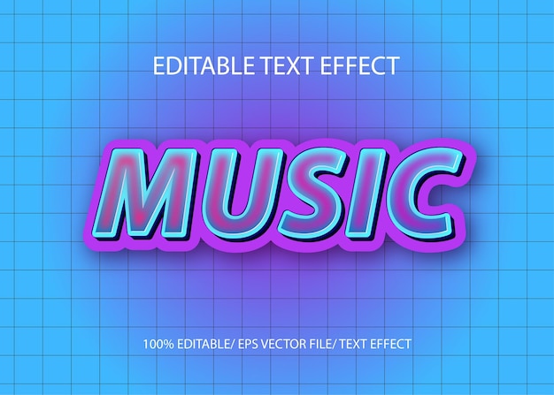 music 3d text effect