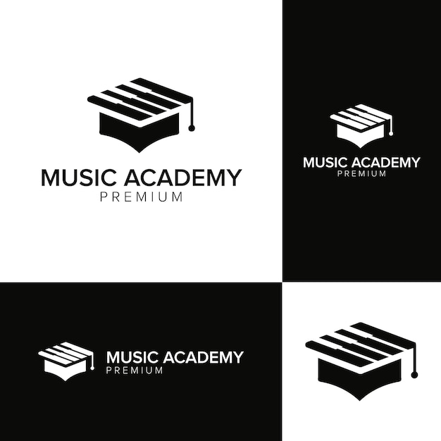 Music academy logo icon vector template