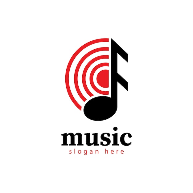 Music audio wave logo template design vector icon illustration