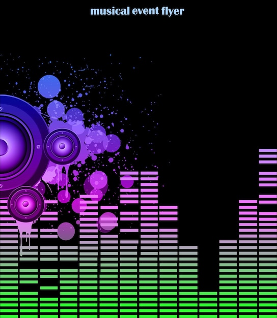 Music background for Disco Club Flyers