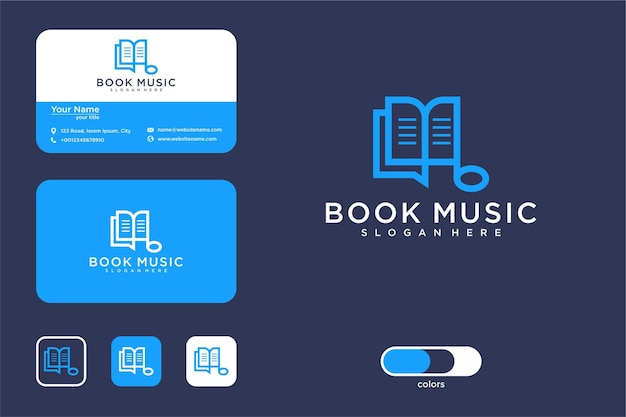 music book logo design and business card