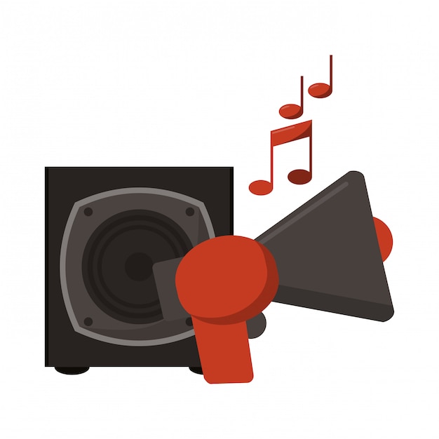 music bullhorn and speaker