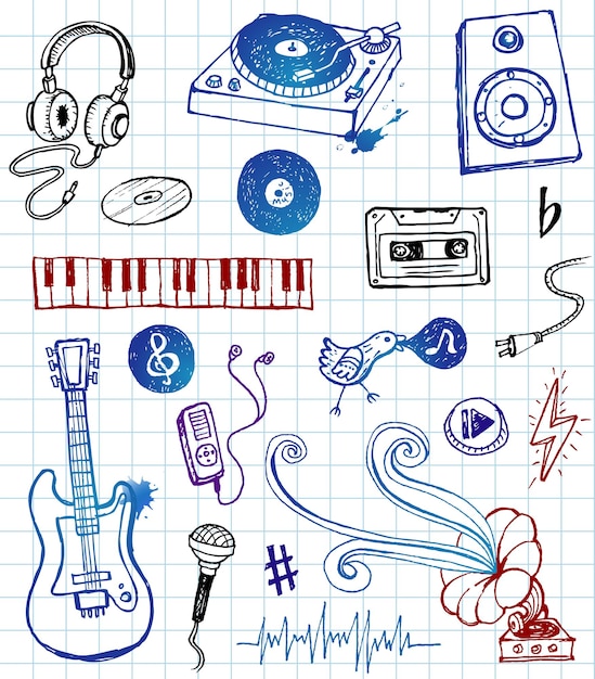 Vector music doodles