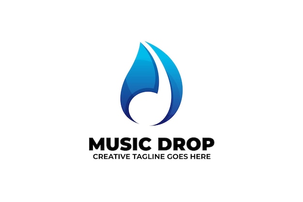 Music Drop Gradient Logo