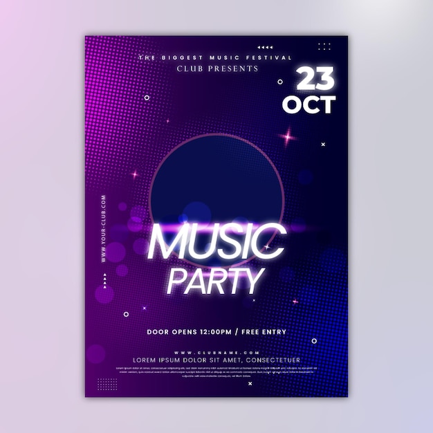 Music event poster design template