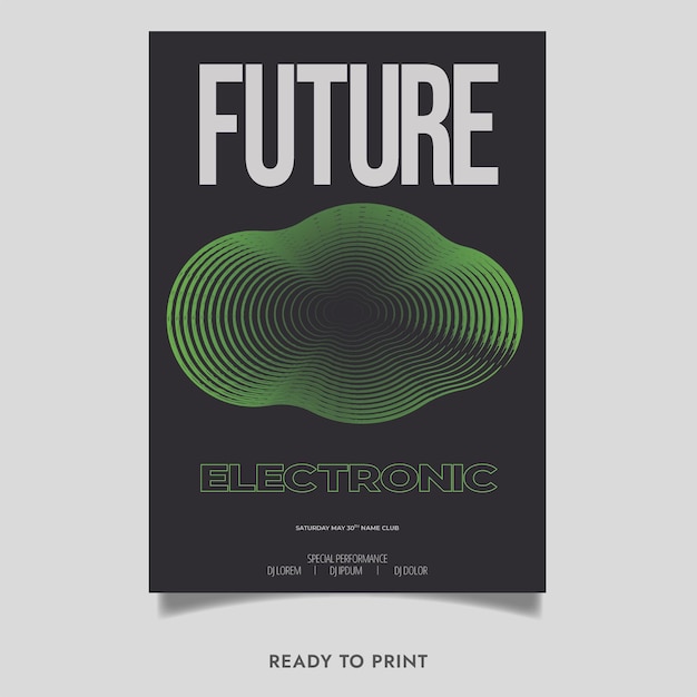 Vector music fest poster template for 2024