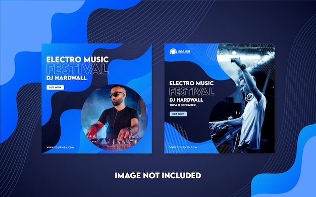 Music fest  social media banner template