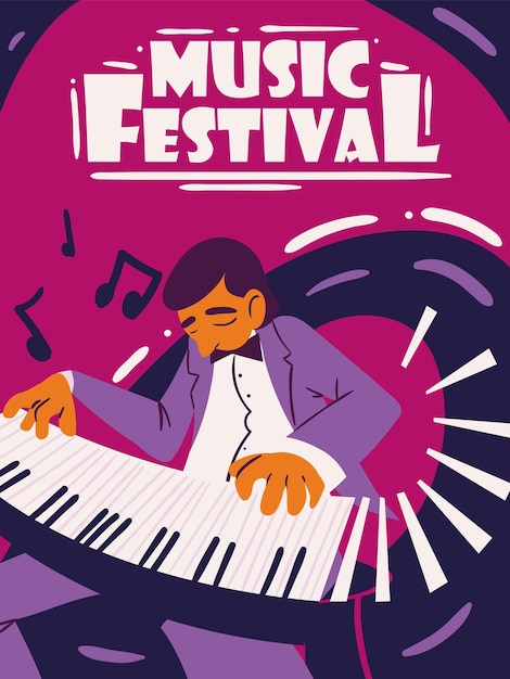 Music festival advertising poster