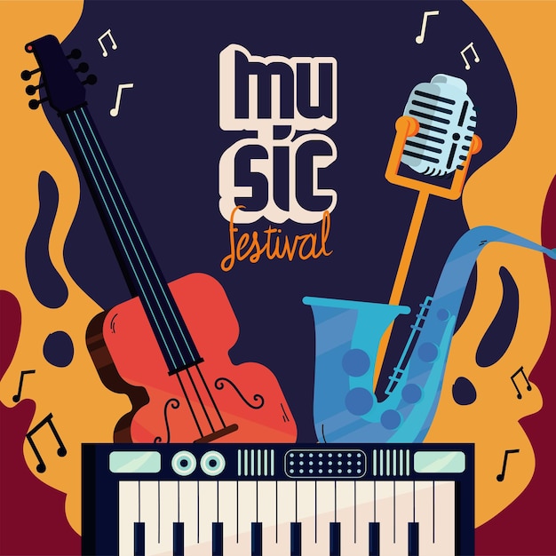 Music festival card