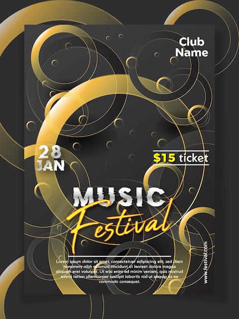 Vector music festival poster