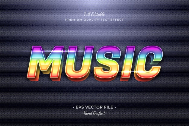 Music Gradient editable text effect font style