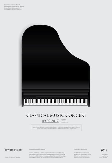 Music Grand Piano Poster Background Template