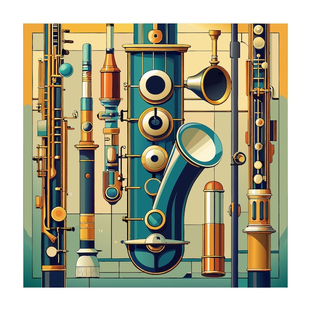 Vector music instrument vector illustration