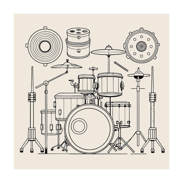 Music instrument vector illustration