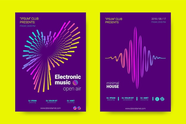 Music invitation design for electronic sound event