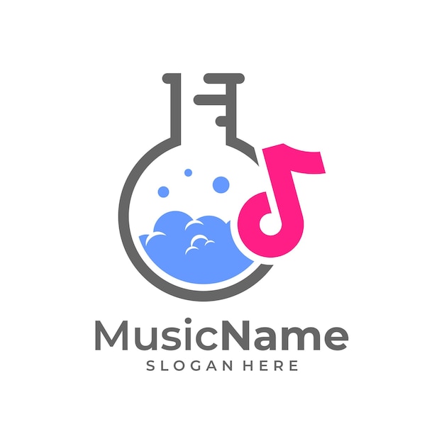 Music Lab Logo Vector Icon Illustration Lab Music logo design template