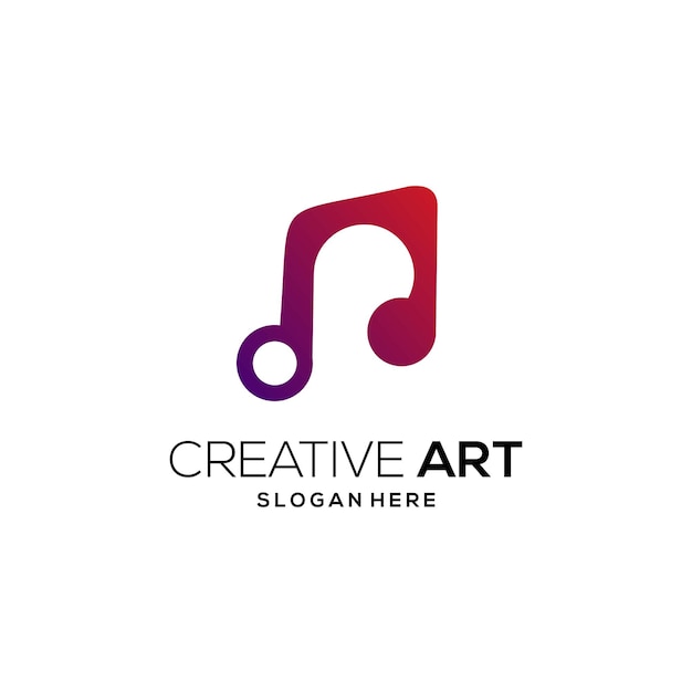 Music logo colorful modern gradient