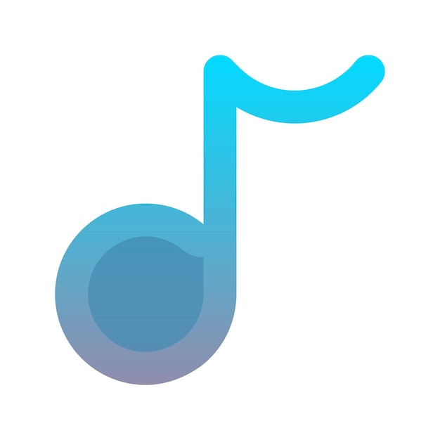 Music logo gradient design template icon