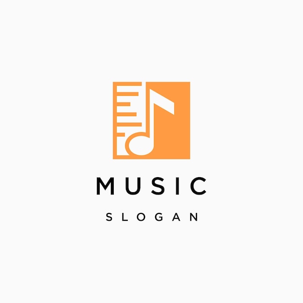 Music logo icon design template