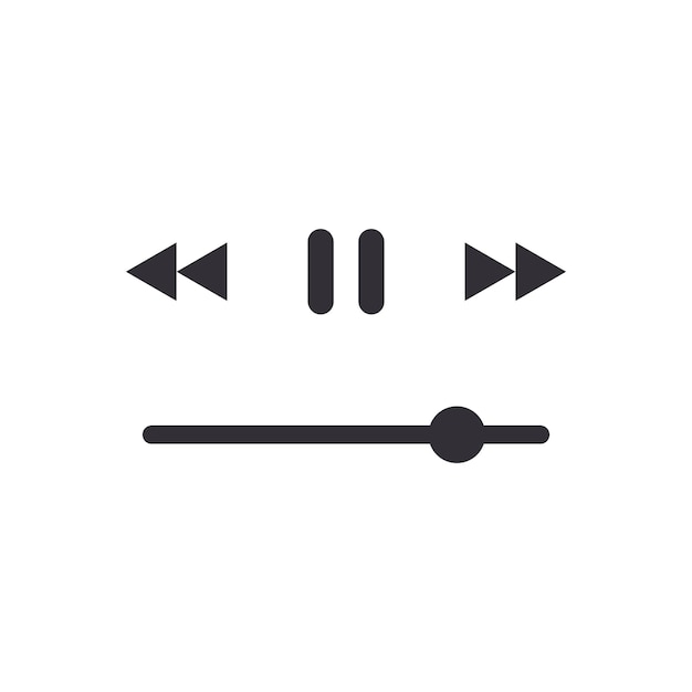 Music media player button smartphone modern simple vector icon