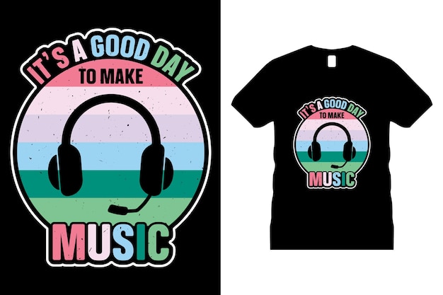 Music Motivational T-shirt Design vector. Use for T-Shirt, mugs, stickers, etc.