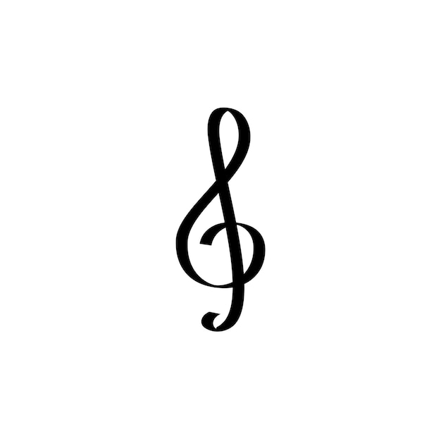 music note logo design silhouette