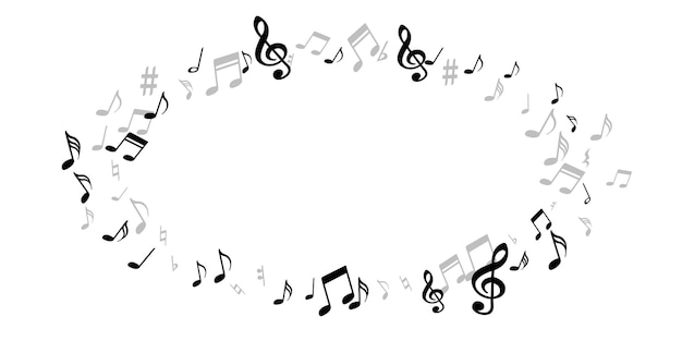 Music note symbols vector background Symphony