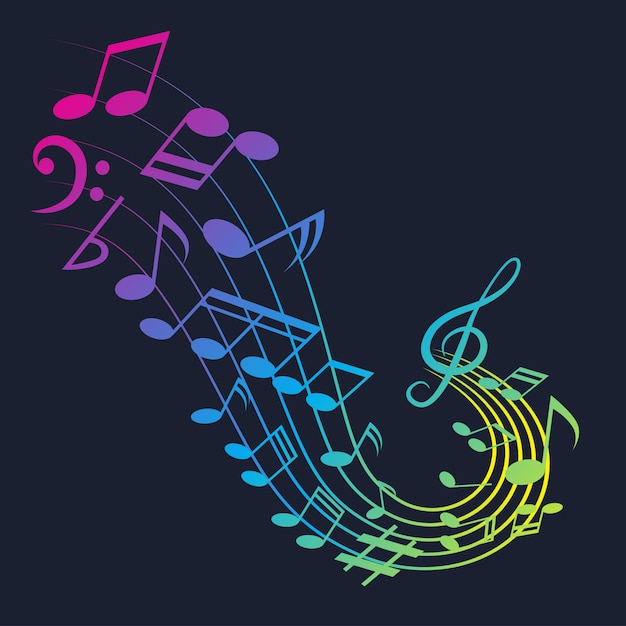 music notes for music background