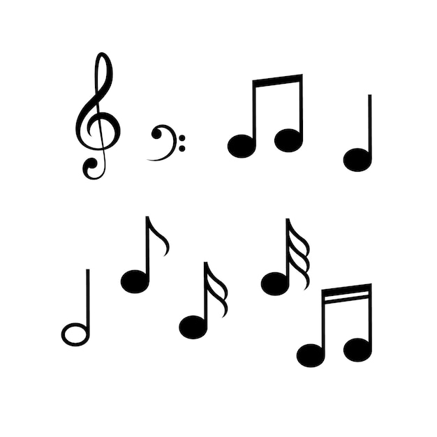 Music notes song melody and tune vector icon Vector