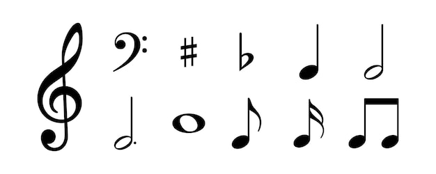 Vector music notes. vector illustration.