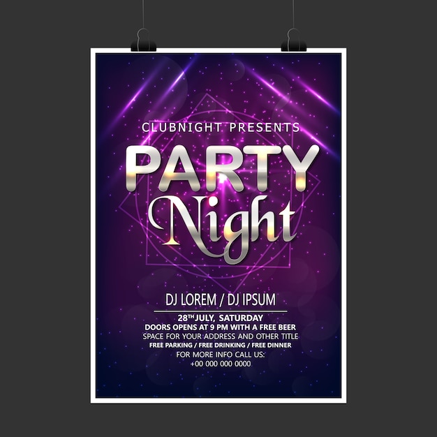 Music party Flyer & poster template.