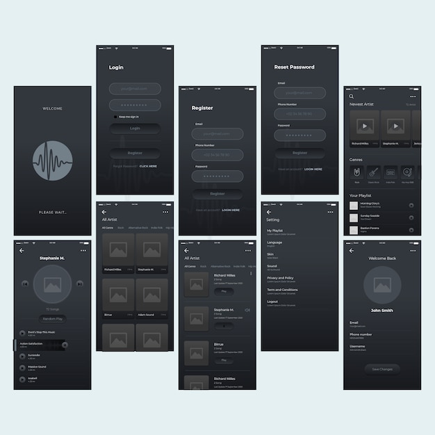 Music Player UI Kit