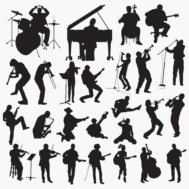 Music Playing Silhouettes