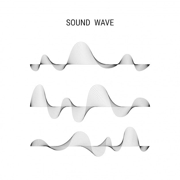 Music poster vector abstract background with dynamic sound waves