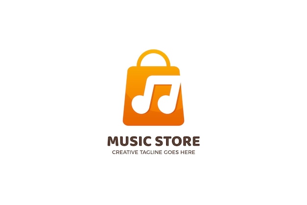 Music Store Gradient Logo Template