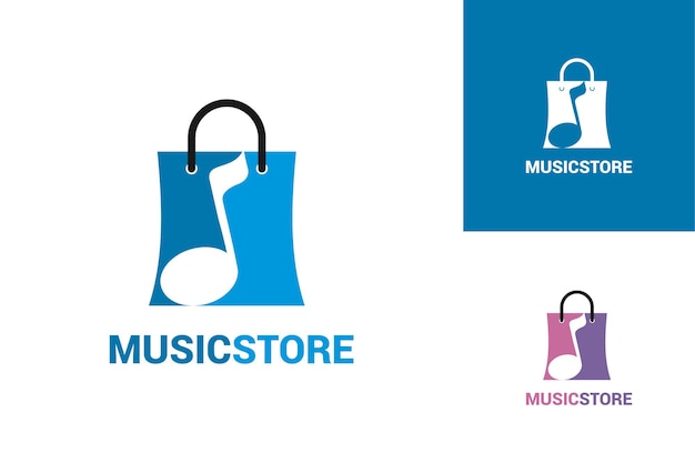 Music store logo template design