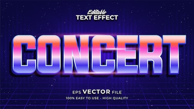 Music Text in Colorful Gradient with Glowing Effect and Futuristic Style