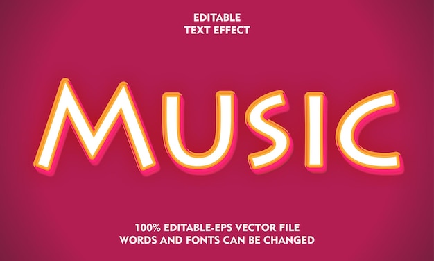 Music text effect