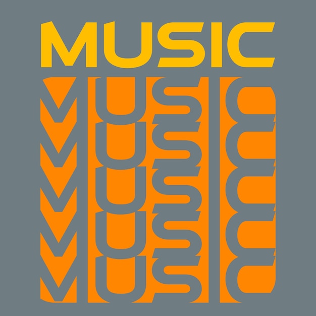 Music typography t shirt design