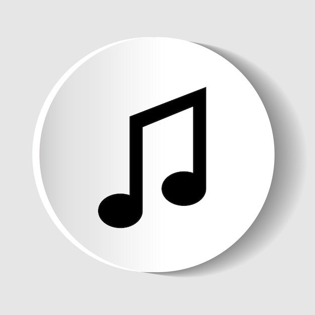 Music vector icon flat design vector illustration for webdesign and mobile applications