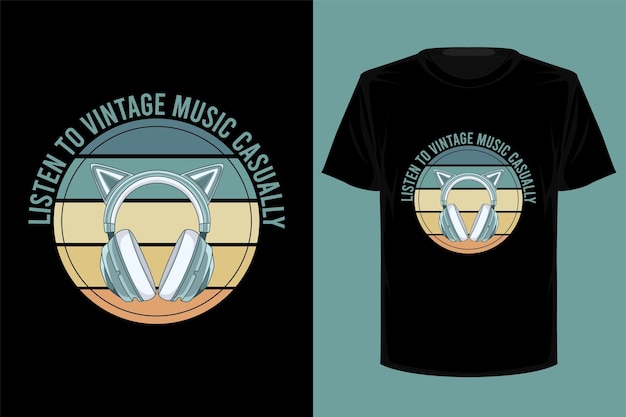 Music vintage retro vintage t shirt design