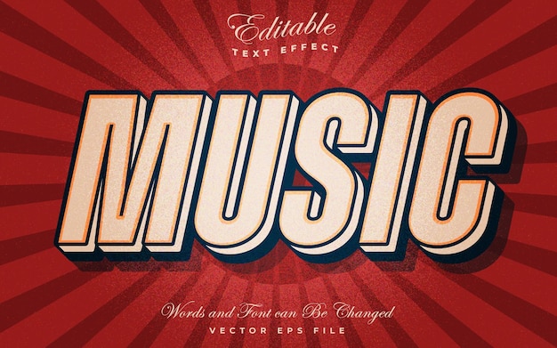 Music Vintage Text Effect