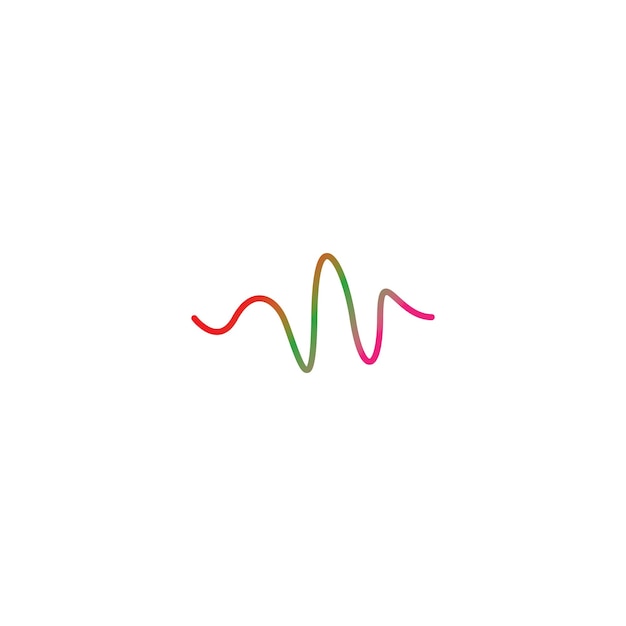 Music wave logo vector icon illustration