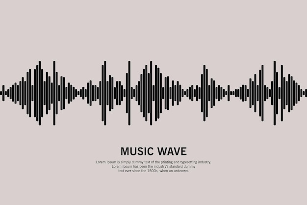 Vector music wave logo