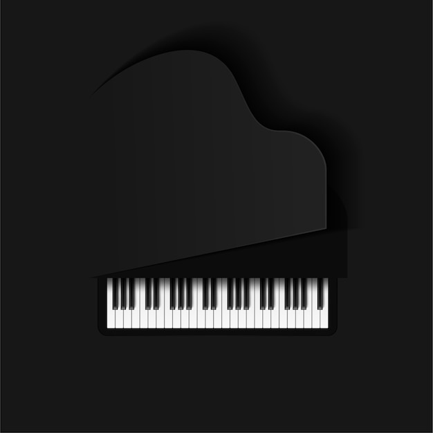 Vector musical background with piano keys