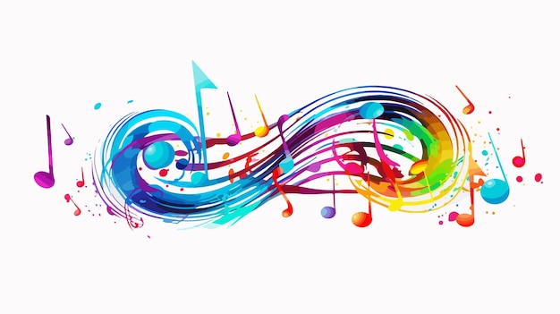 Musical Bass Clef Wave Stock Vector Cartoon Vector Illustration