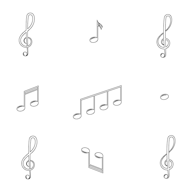 Musical design elementmusic notessymbolsvector illustration Vector