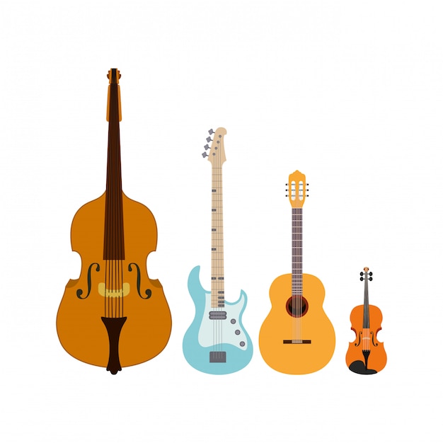 Musical instruments isolated